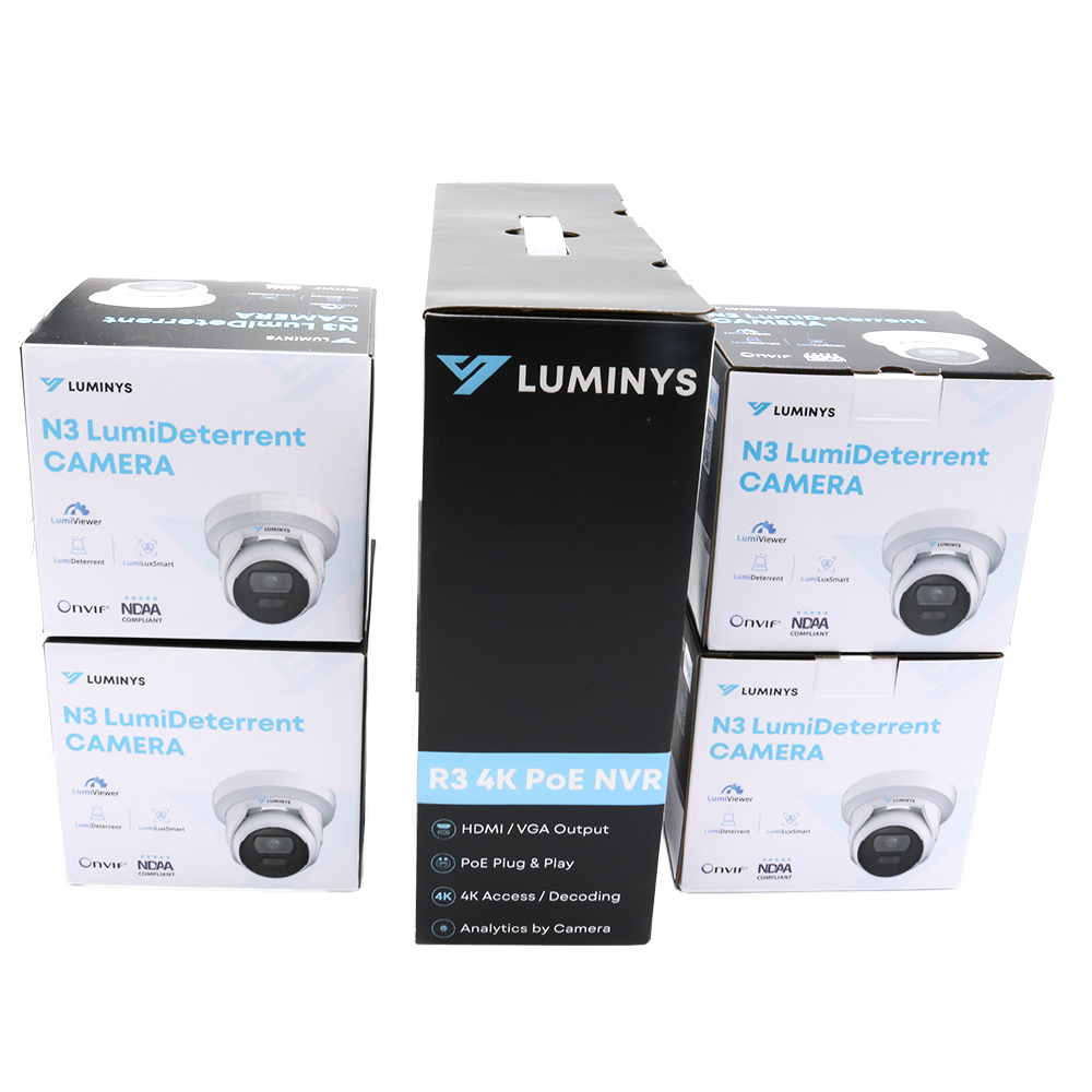 Luminys K54-4D1A2 Luminys K54-4D1A2: 4 Channel LumiDeterrent 4 x 5MP Cameras, product view