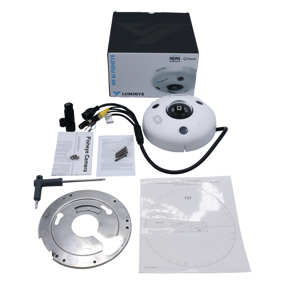 Luminys N9F-8RA1 8MP Network Fisheye 360° Camera, what's in the box