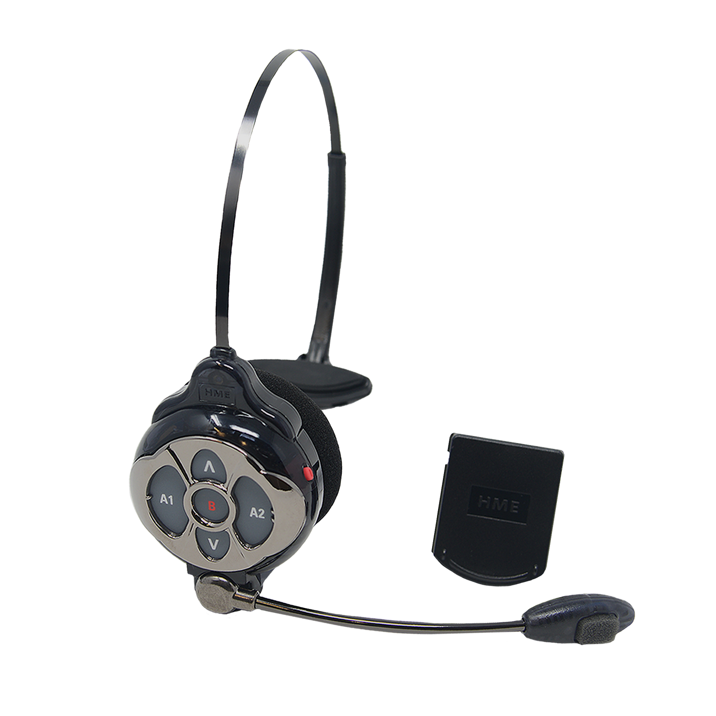 HME Chrome Drive-Thru Headset — All-in-One (with Battery)