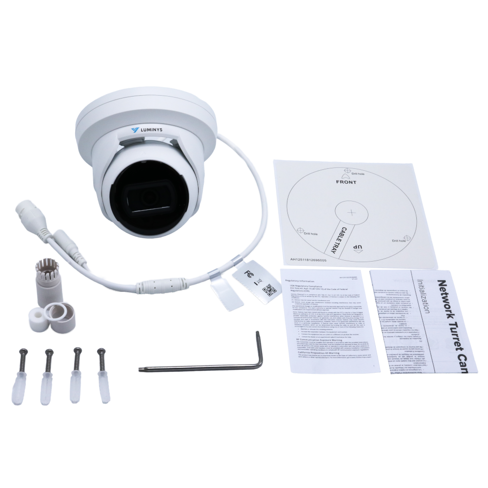 Luminys N2T-4RA2 4MP Fixed Turret Camera, what's in the box