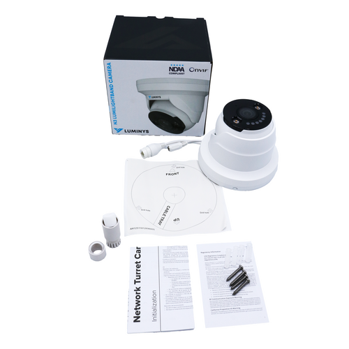 Luminys K8T-16B2A4 8MP LumiLightBand Network Kit, camera, what's in the box