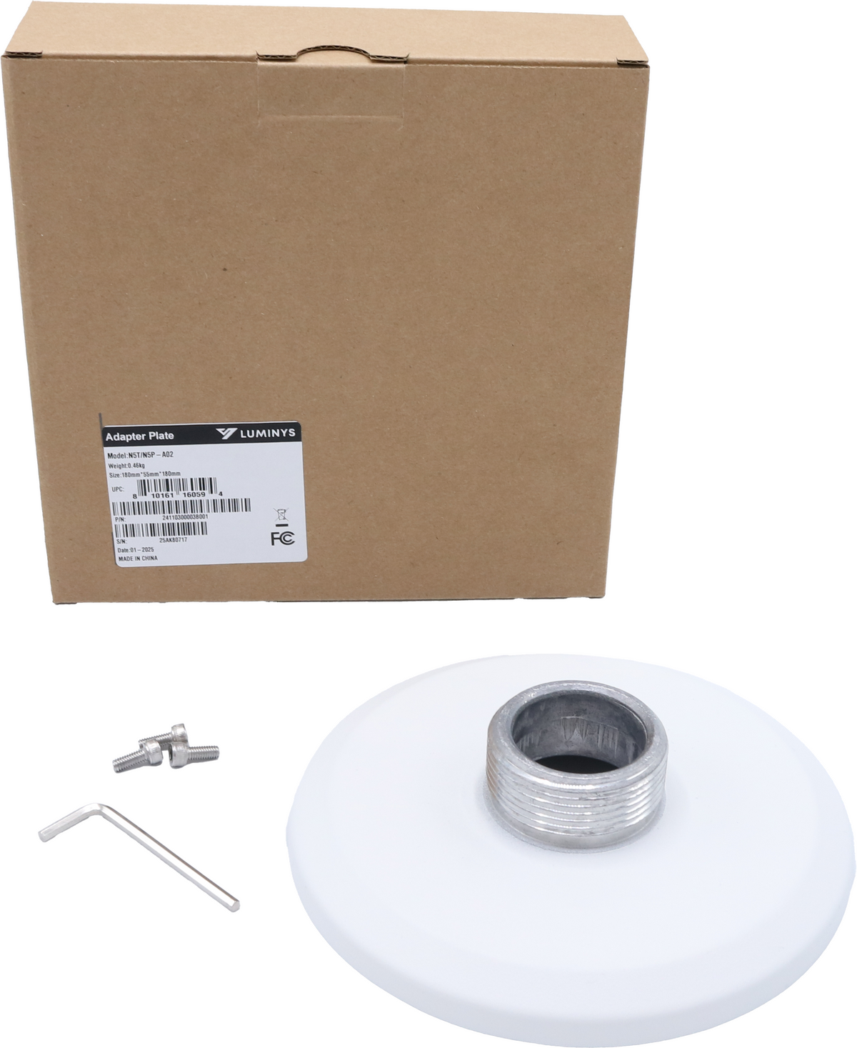 Luminys N5T/N5P-A02 Luminys N5T/N5P-A02: Turret Adapter Plate, what's in the box