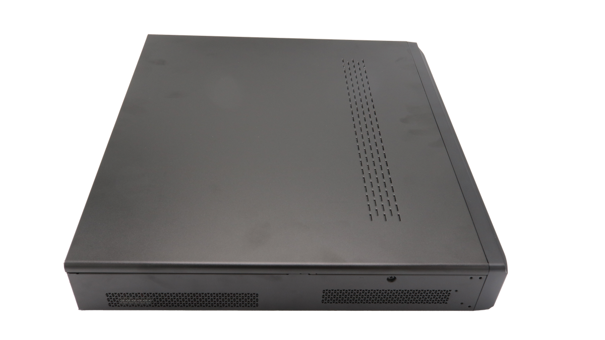 Luminys R54-32NA4 Luminys R5 Mainstream Series NVR, 8K 32 Channel, Dual NIC, side view