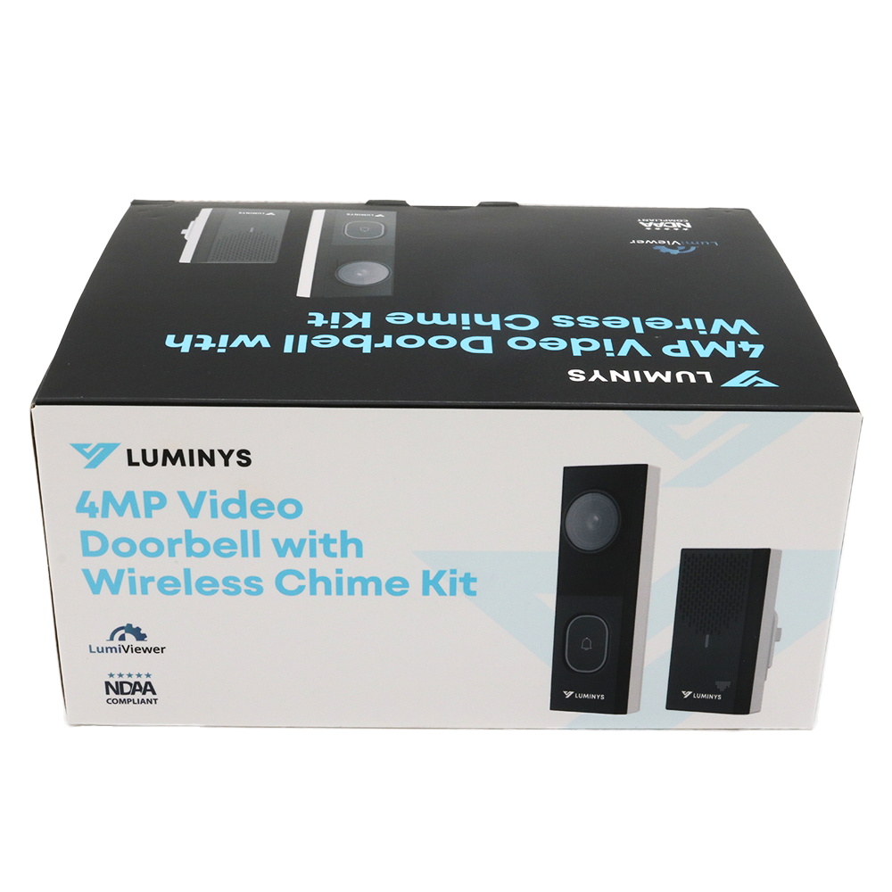 Luminys DW401-CW01 4MP 2-Wire Video Doorbell and Chime Kit, retail packaging