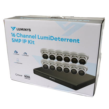 Luminys K5T-16D2A4 5MP 16CH LumiDeterrent IP Kit With 12 Cameras, kit packaging
