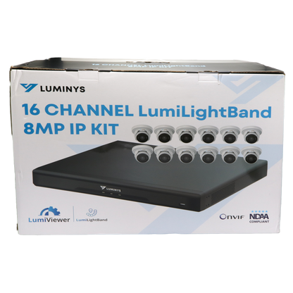 Luminys K8T-16B2A4 8MP LumiLightBand Network Kit, kit packaging