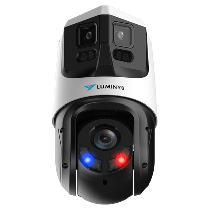 Luminys P54-4DA25 4MP Network 25x LumiDeterrent Dual-Stitched Lens PTZ Camera, front view