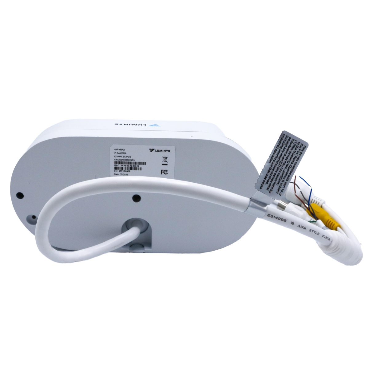 Luminys N9P-4RA2 2 x 4MP LumiFlex Dual-Sensor Dome Camera, rear view