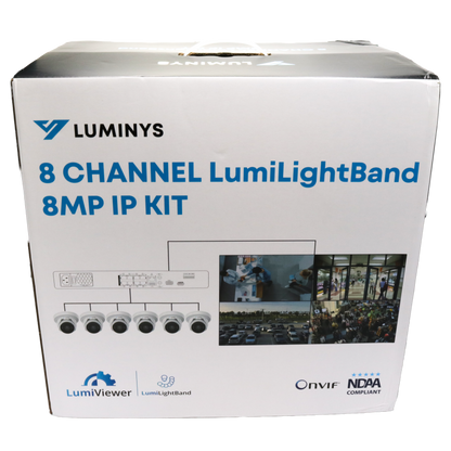 Luminys K86-8B2A4 8MP LumiLightBand Network Kit, kit packaging