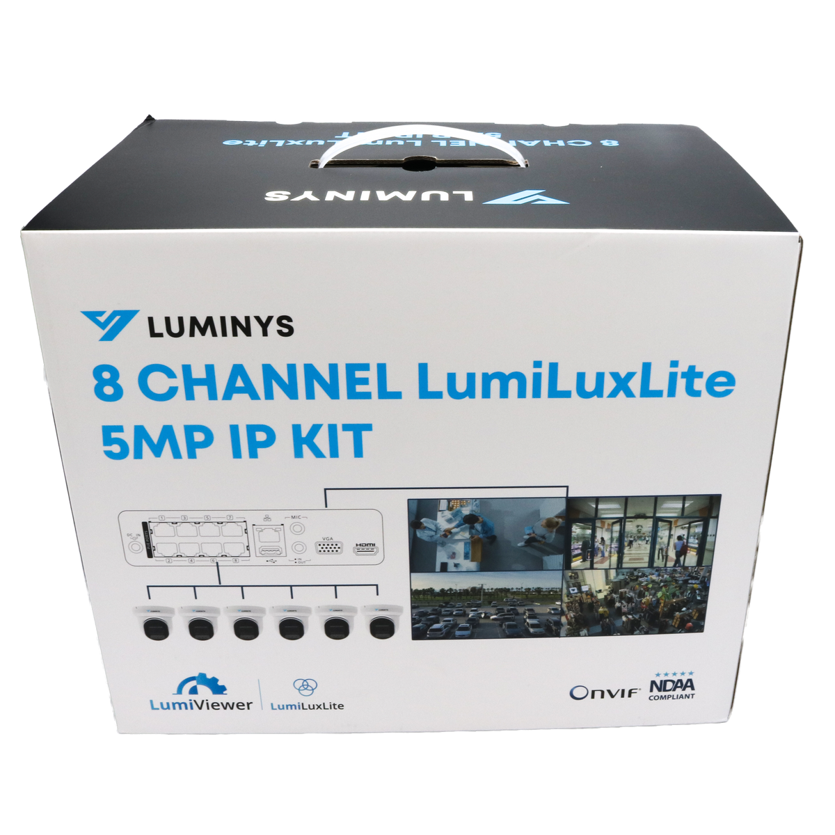Luminys K56-8L1A2 5MP LumiLuxLite Network Kit, kit packaging
