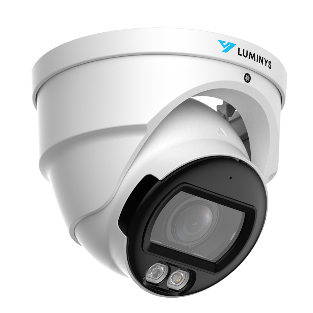 Luminys A3T-2LAV Luminys 2MP Dual-Light Analog Vari-focal Turret Camera, right angle view