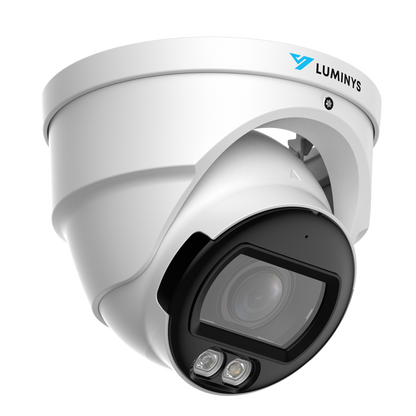 Luminys A3T-2LAV Luminys 2MP Dual-Light Analog Vari-focal Turret Camera, right angle view