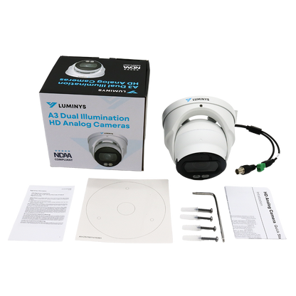 Luminys A3T-2LAV Luminys 2MP Dual-Light Analog Vari-focal Turret Camera, what's in the box