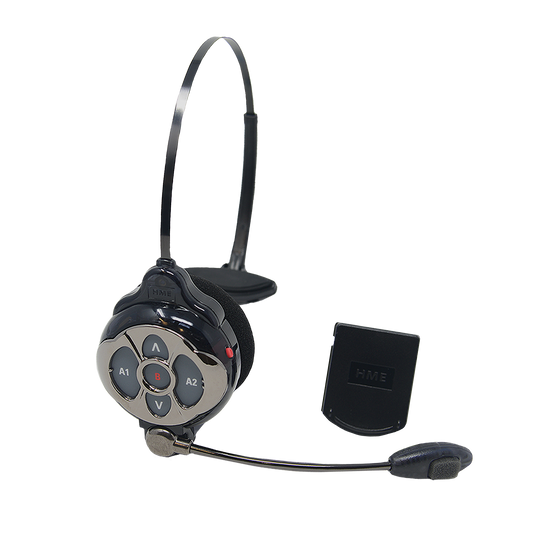 HME Chrome Drive-Thru Headset — All-in-One (with Battery)