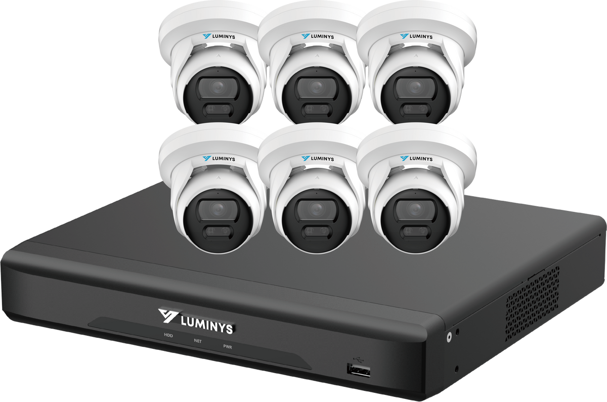Luminys K56-8D1A2 5MP 8CH LumiDeterrent IP Kit With 6 Cameras, complete kit