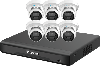 Luminys K56-8D1A2 5MP 8CH LumiDeterrent IP Kit With 6 Cameras, complete kit
