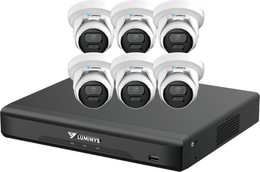 Luminys K56-8D1A2 5MP 8CH LumiDeterrent IP Kit With 6 Cameras, complete kit