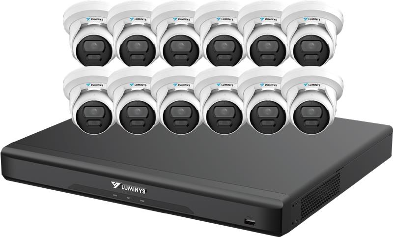 Luminys K5T-16D2A4 5MP 16CH LumiDeterrent IP Kit With 12 Cameras, complete kit