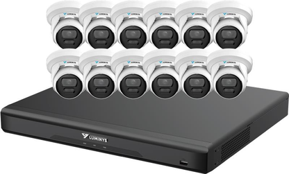 Luminys K5T-16D2A4 5MP 16CH LumiDeterrent IP Kit With 12 Cameras, complete kit