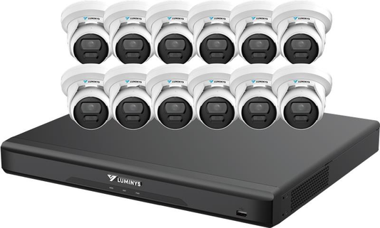 Luminys K5T-16D2A4 5MP 16CH LumiDeterrent IP Kit With 12 Cameras, complete kit