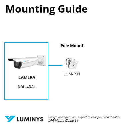 Luminys N9L-4RAL Luminys 4MP Network LPR Camera, product view