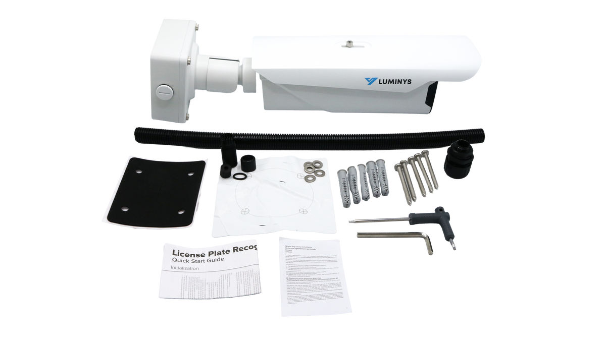 Luminys N9L-4RAL Luminys 4MP Network LPR Camera, what's in the box