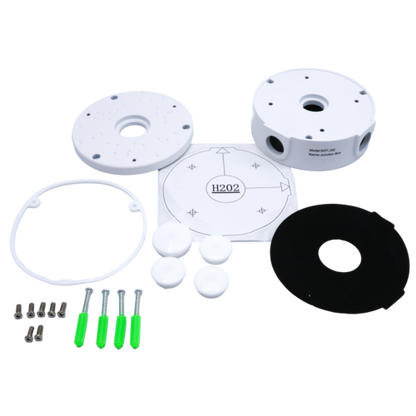 Luminys LUM-J06 Luminys LUM-J06: 5MP Kit Turret Junction Box, what's in the box