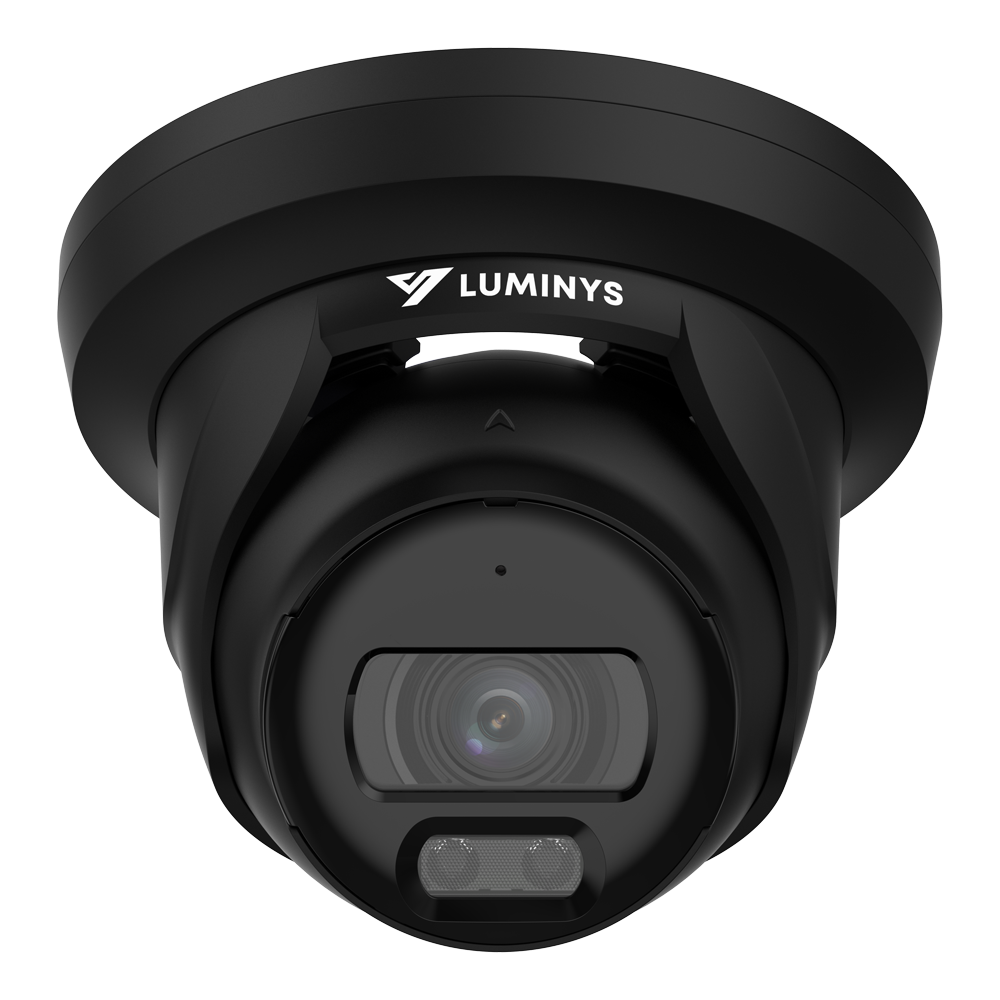 Luminys N3T-4LA2B Luminys 4MP Network LumiLuxSmart Black Turret Camera, front view