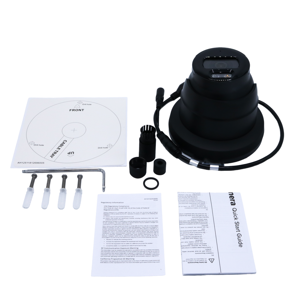 Luminys N3T-4LA2B Luminys 4MP Network LumiLuxSmart Black Turret Camera, what's in the box