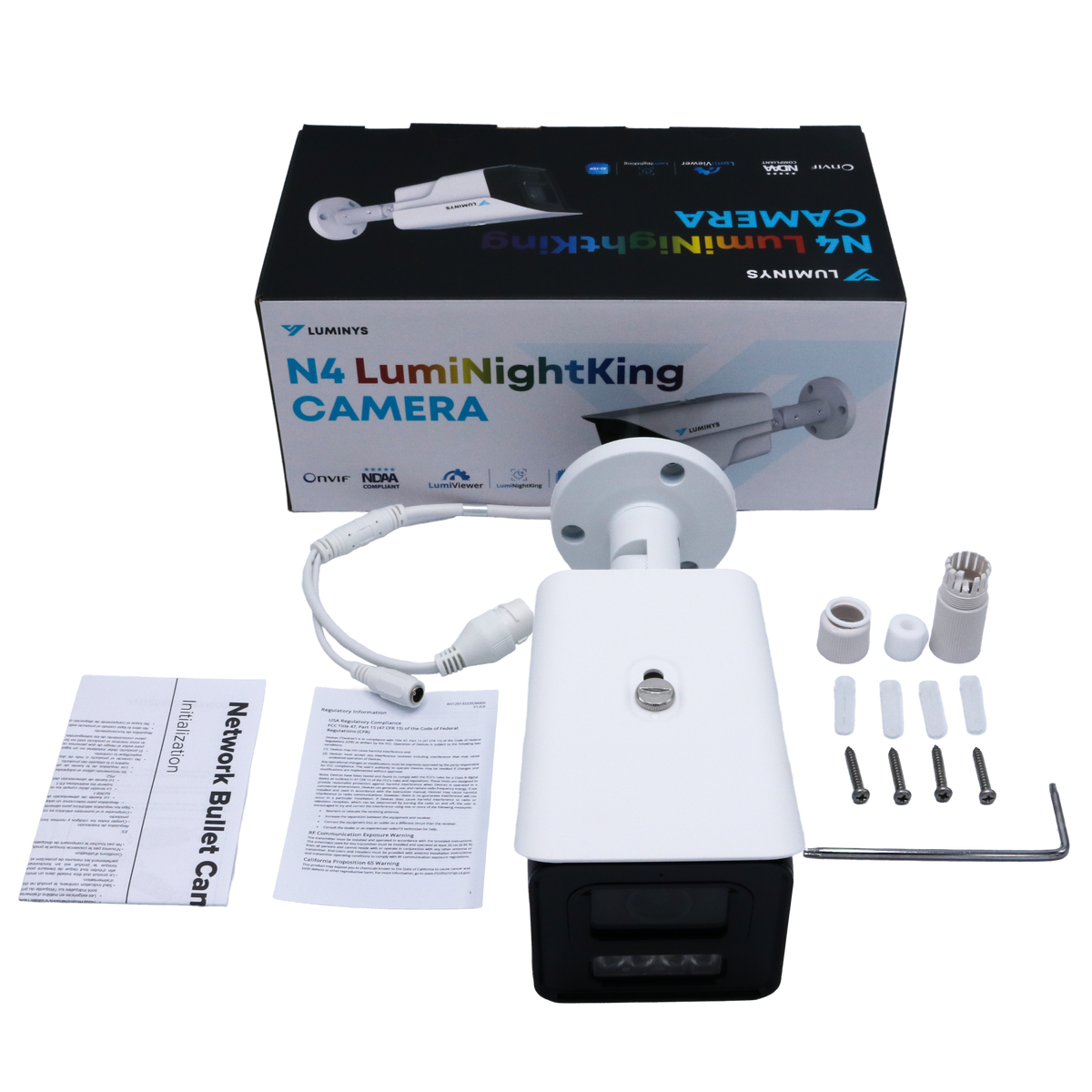 Luminys N4B-4VA2 Luminys 4MP Network LumiNightKing Bullet Camera, what's in the box