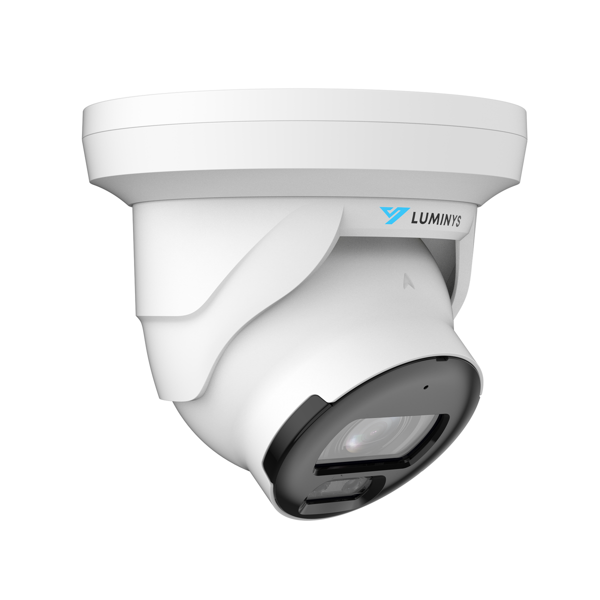 Luminys N4T-8VA2 8MP Network LumiNightKing Turret Camera, right angle view