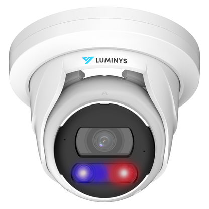 Luminys N5T-8DA2 8MP Network LumiDeterrent Turret Camera, front view