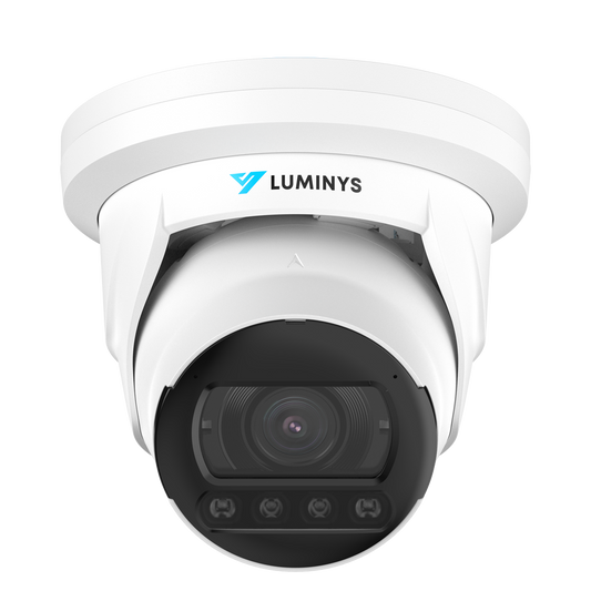 Luminys N5T-4LAV Luminys 4MP Network LumiLuxSmart Turret Camera, front view