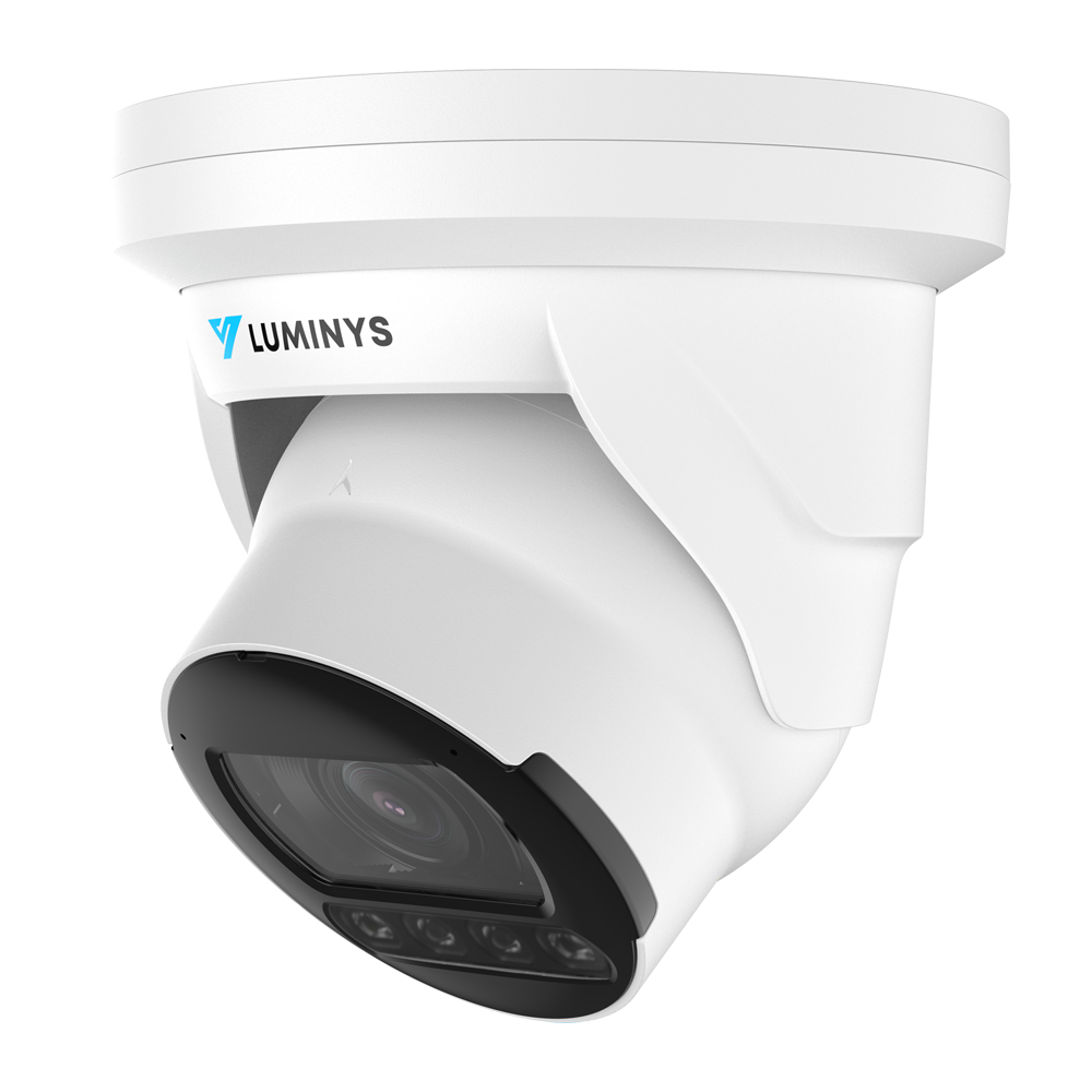 Luminys N5T-8LAV 8MP Network LumiLuxSmart Turret Camera, left angle view