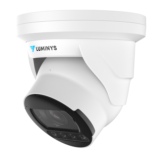 Luminys N5T-8LAV 8MP Network LumiLuxSmart Turret Camera, left angle view