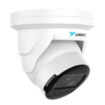 Luminys N5T-8LAV 8MP Network LumiLuxSmart Turret Camera, right angle view