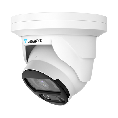 Luminys N5T-4LA2 4MP Network LumiLuxSmart Turret Camera, left angle view