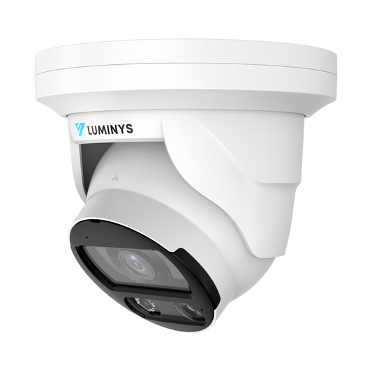 Luminys N5T-8LA2 8MP Network LumiLuxSmart Turret Camera, left angle view