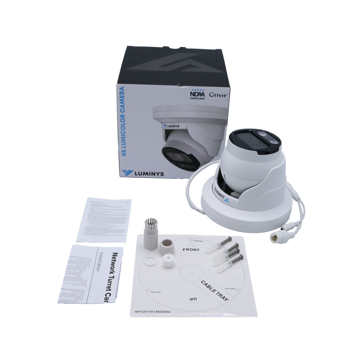 Luminys N5T-4LA2 4MP Network LumiLuxSmart Turret Camera, what's in the box