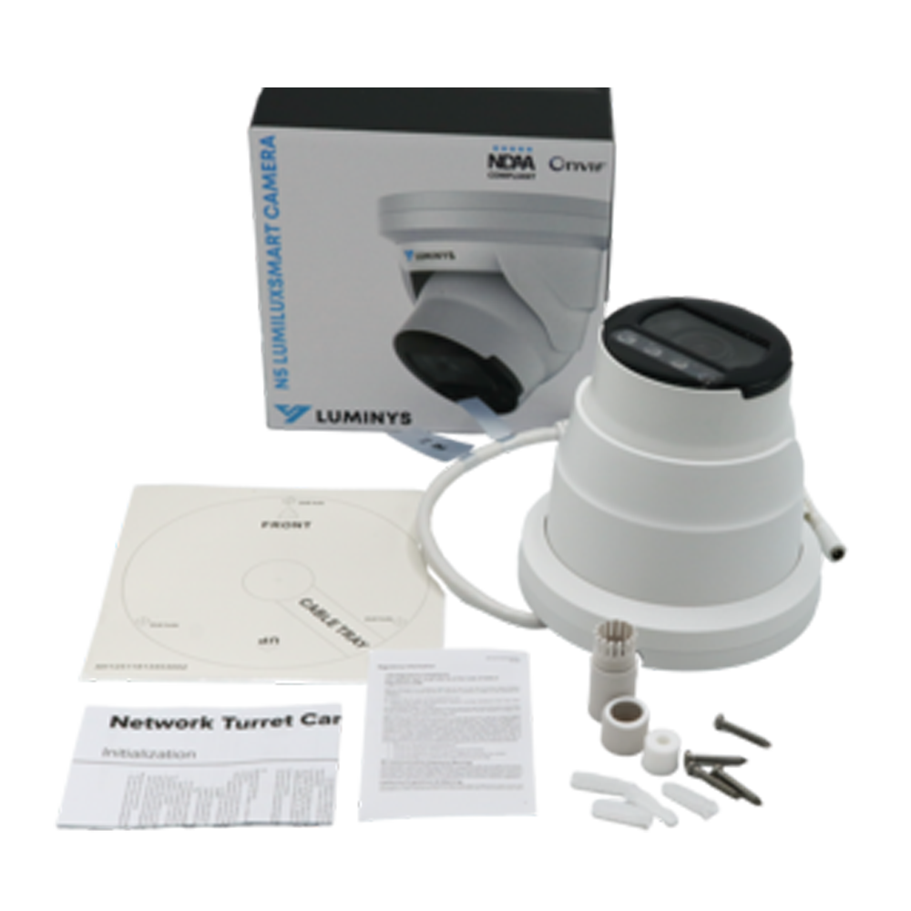 Luminys N5T-8LAV 8MP Network LumiLuxSmart Turret Camera, what's in the box