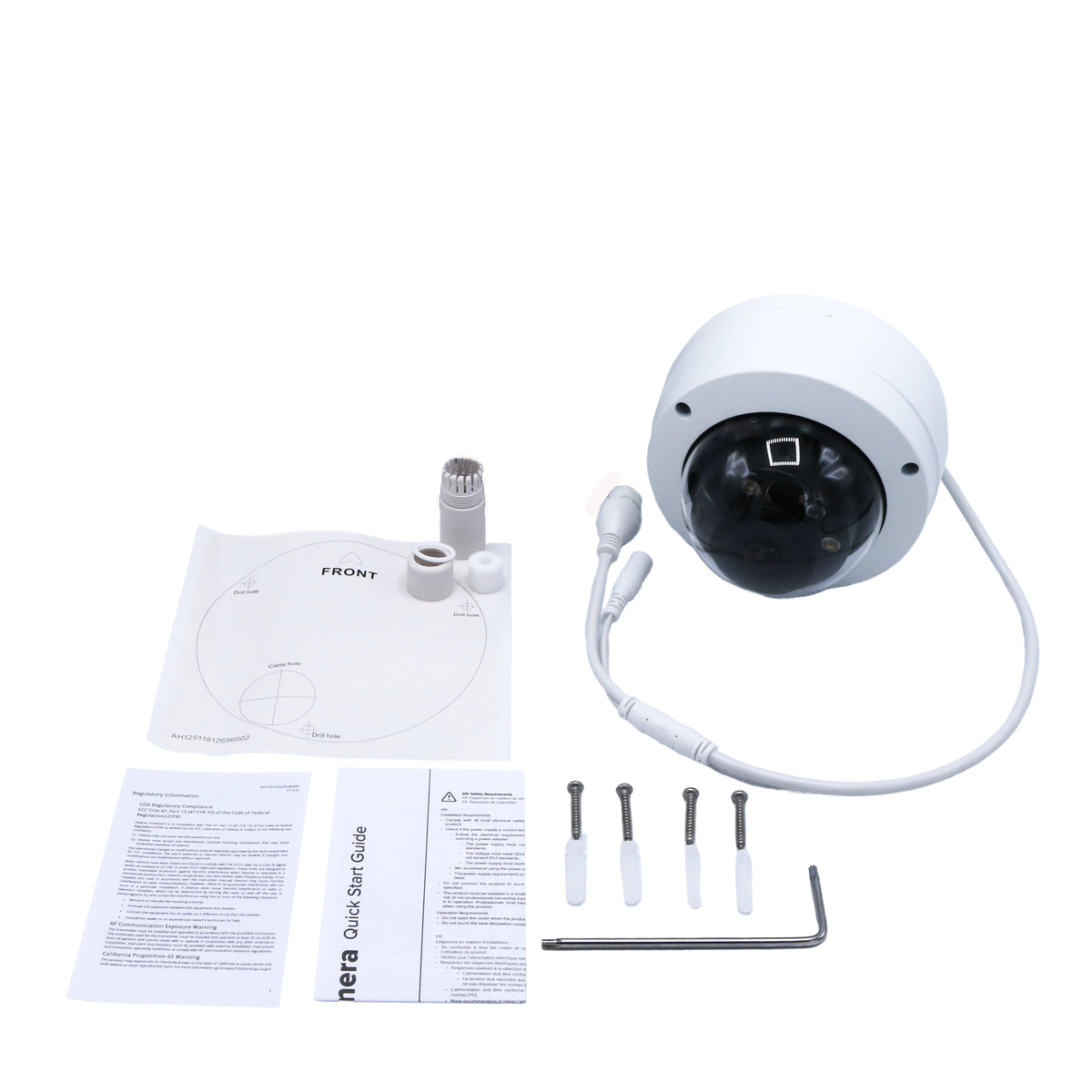 Luminys N5D-4LA2 4MP Network LumiLuxSmart Dome Camera, what's in the box