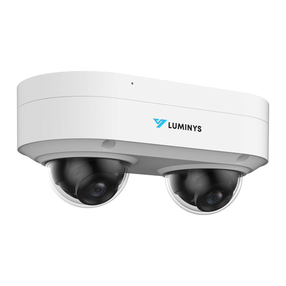 Luminys N9P-4RA2 2 x 4MP LumiFlex Dual-Sensor Dome Camera, right angle view