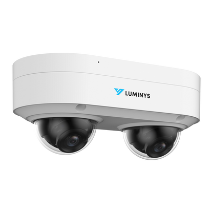 Luminys N9P-4RA2 2 x 4MP LumiFlex Dual-Sensor Dome Camera, right angle view