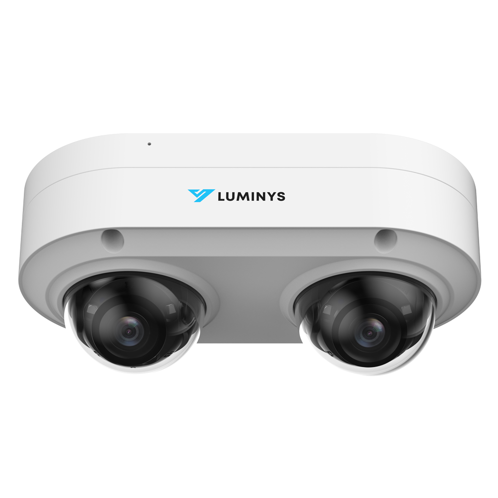 Luminys N9P-4RA2 2 x 4MP LumiFlex Dual-Sensor Dome Camera, front view