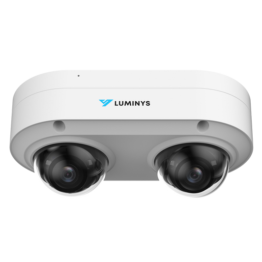 Luminys N9P-4RA2 2 x 4MP LumiFlex Dual-Sensor Dome Camera, front view