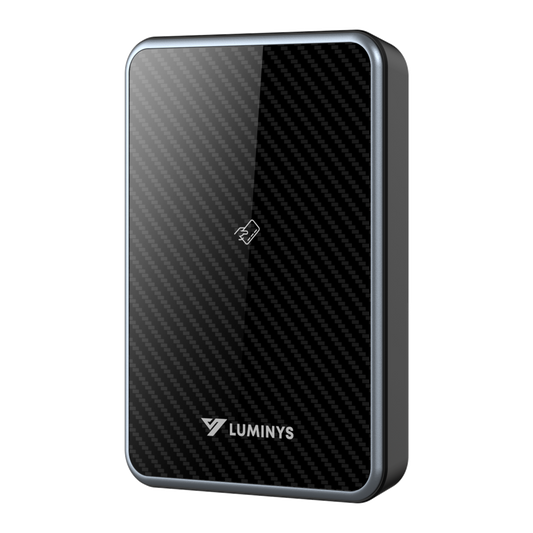 Luminys RD1CW waterproof access reader, left angle view
