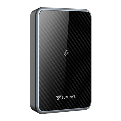 Luminys RD1CW waterproof access reader, right angle view