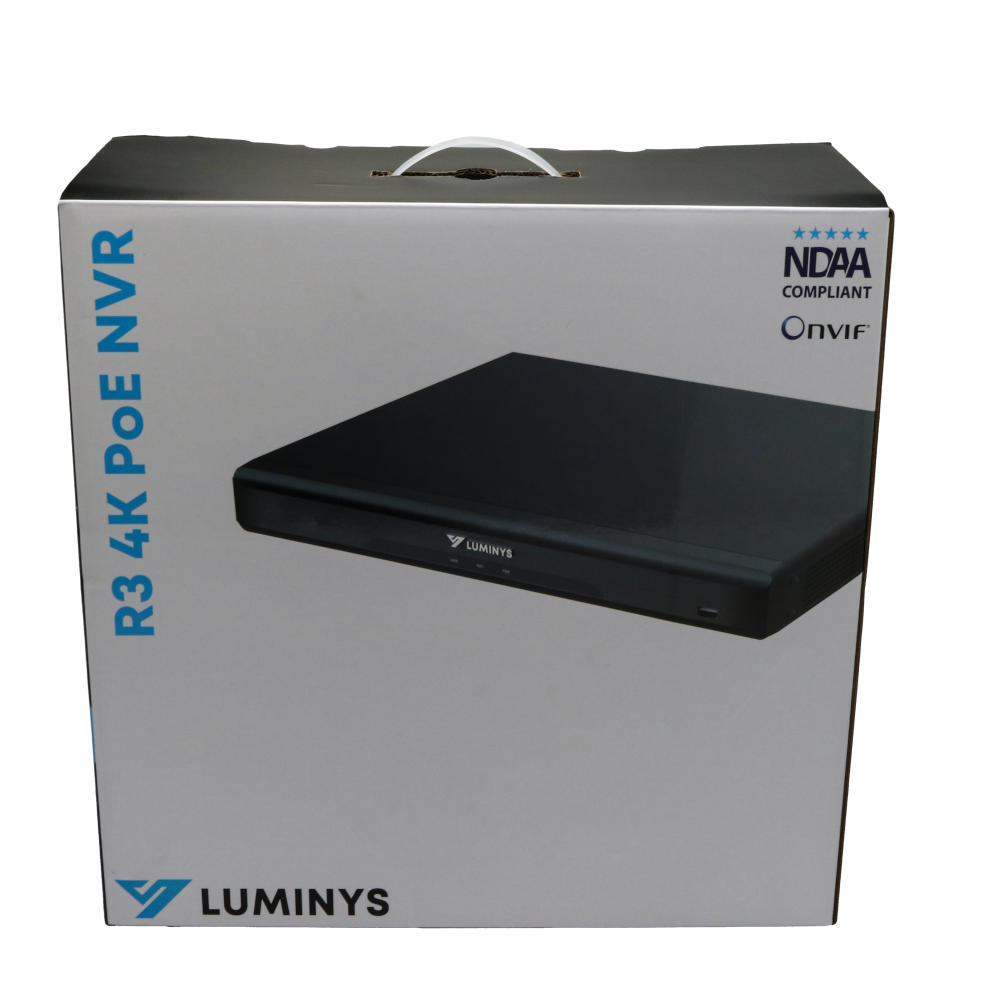 Luminys R32-16PA R3 Starter Series NVR, retail packaging