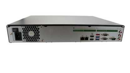 Luminys R54-32NA4 Luminys R5 Mainstream Series NVR, 8K 32 Channel, Dual NIC, rear view