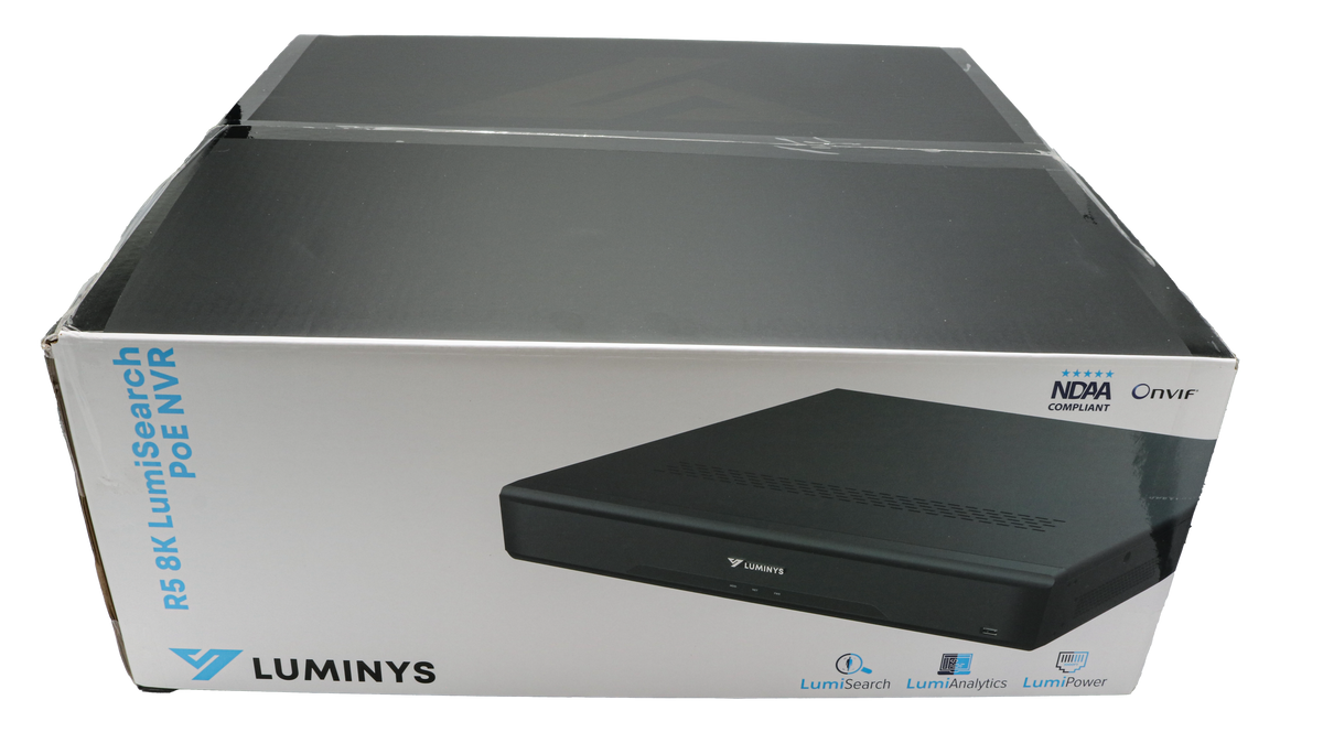 Luminys R54-32PA R5 Mainstream Series NVR, retail packaging